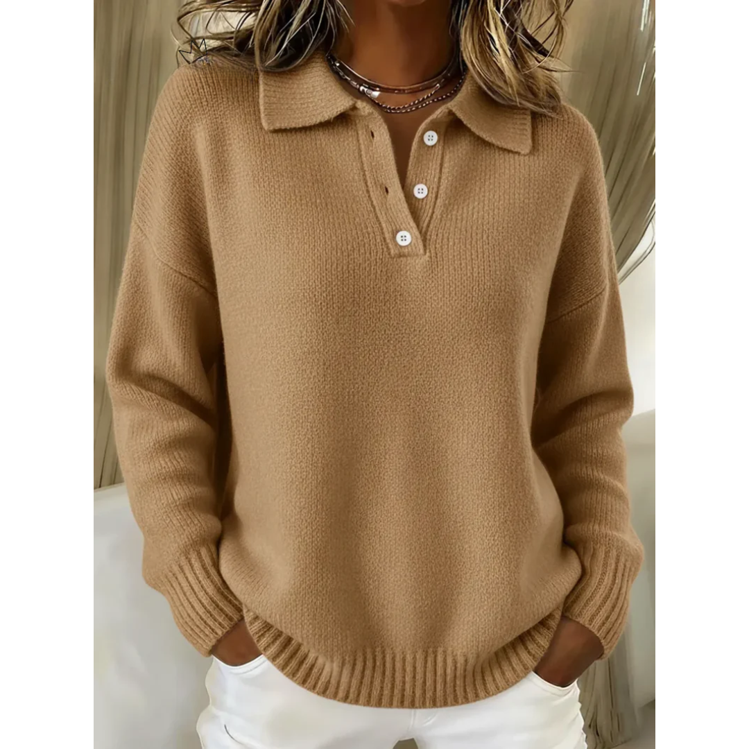 Maryna Miękki Sweter Polo