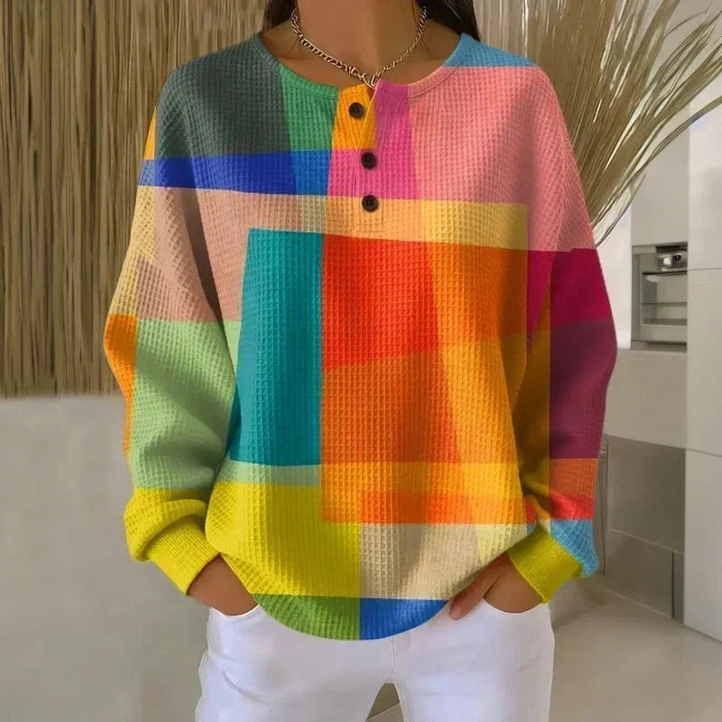Paulina Teksturowany Sweter Dwuwarstwowy