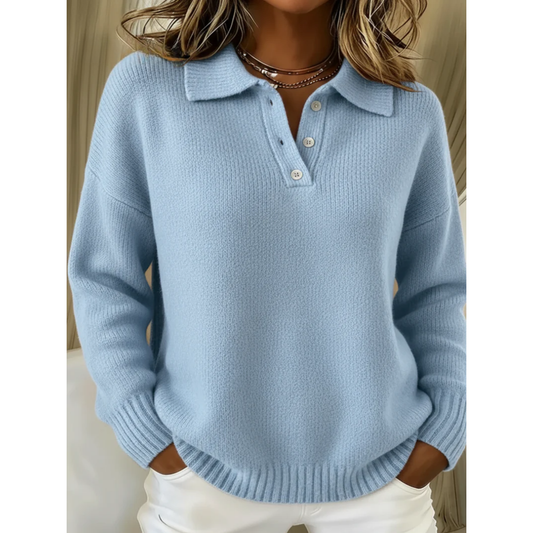 Maryna Miękki Sweter Polo