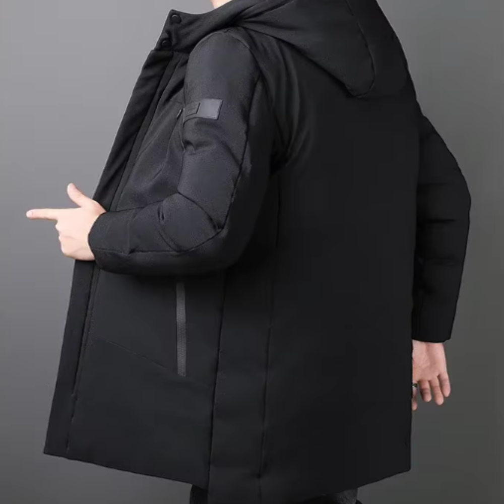 Elegancka, długa kurtka męska