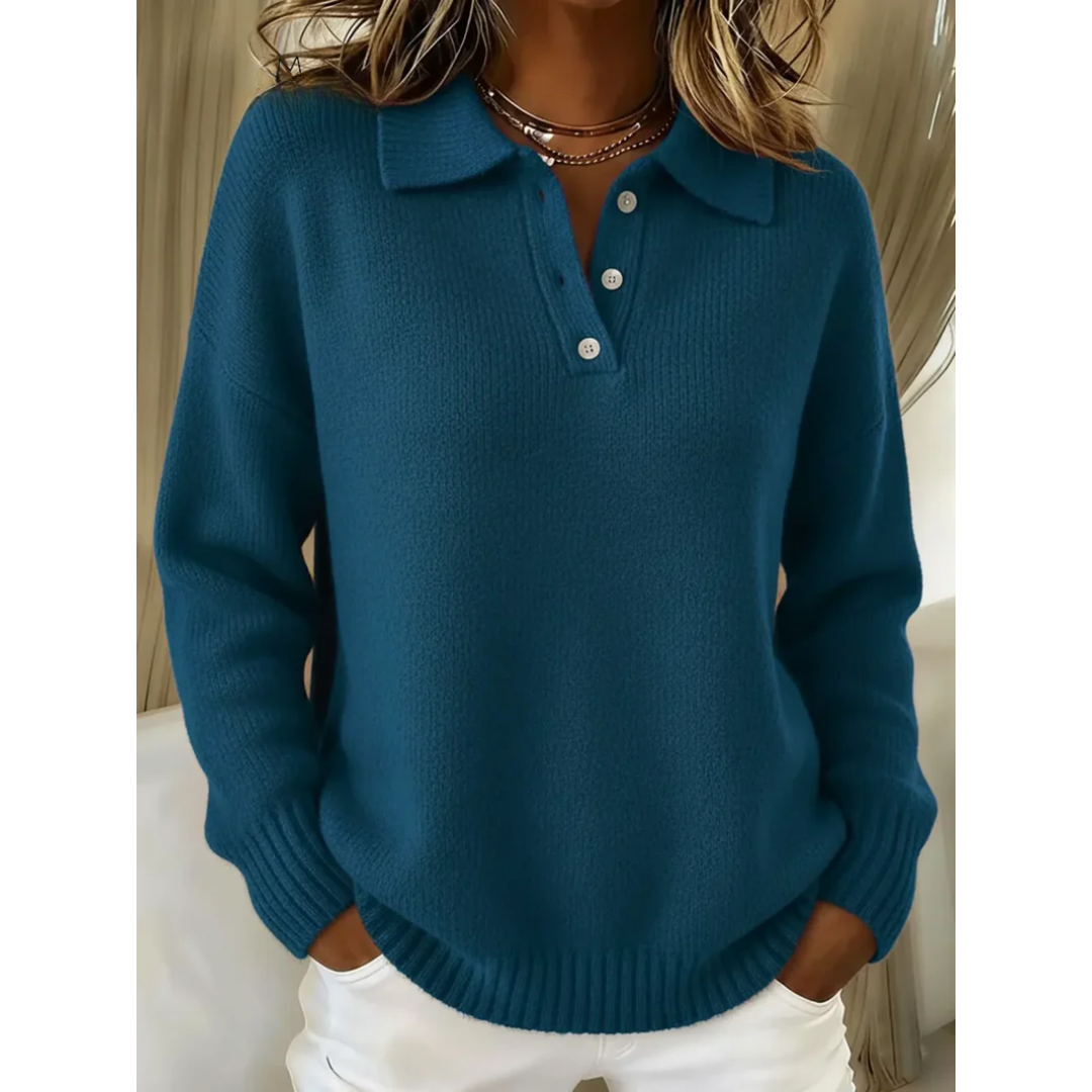 Maryna Miękki Sweter Polo