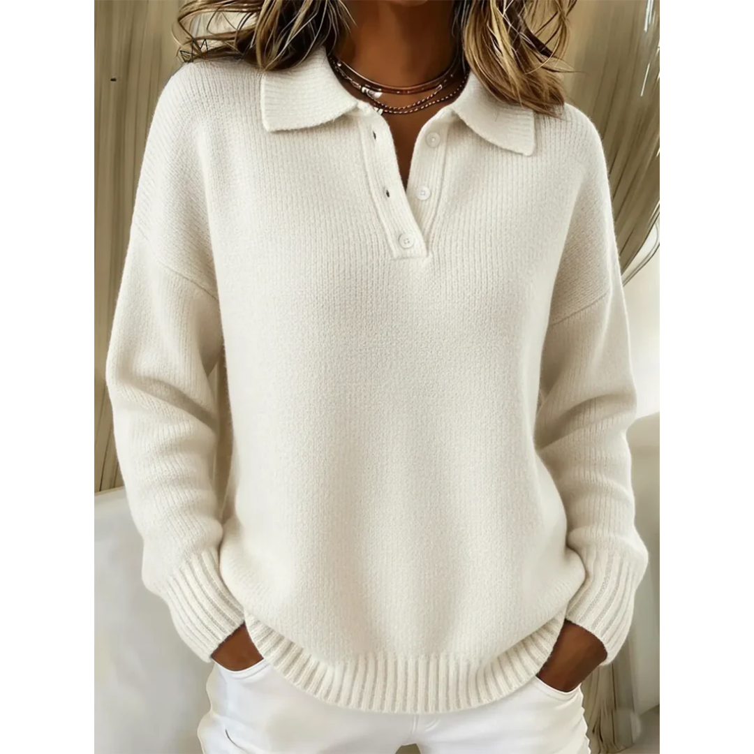 Maryna Miękki Sweter Polo
