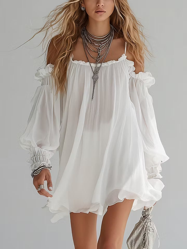 SYLWESTER | Boho biel z odkrytymi ramionami