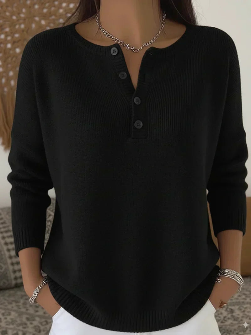 Sweter z guzikami typu Henley Ernesta
