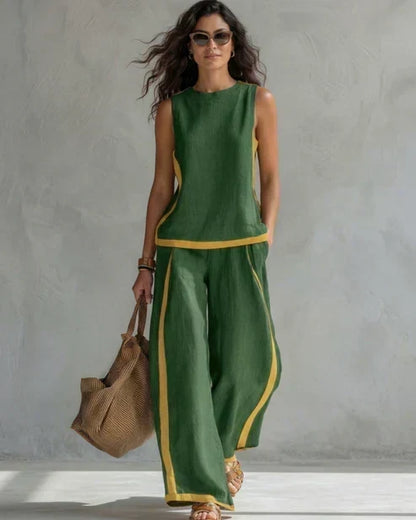 GORZYSŁAWA Komplet z kontrastowym wykończeniem