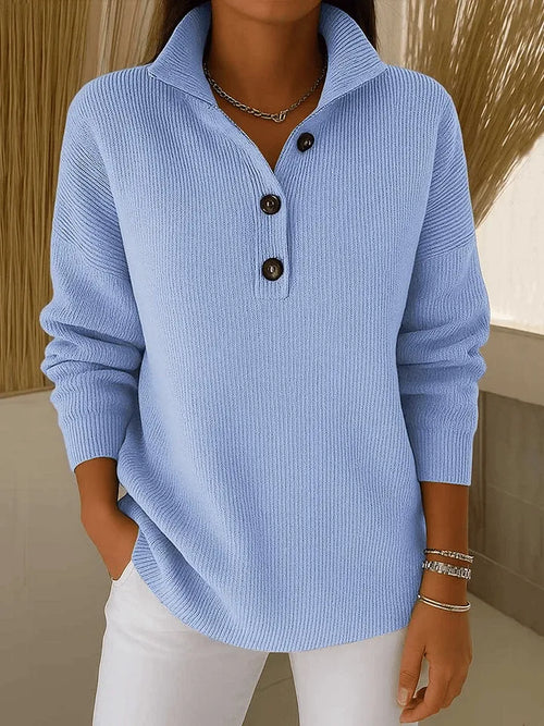 Sweter polo Amelia z dekoltem w serek