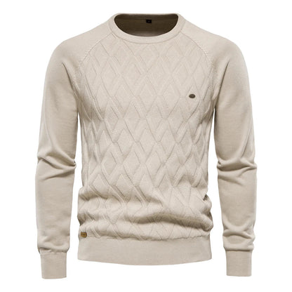 Męski sweter w kratę