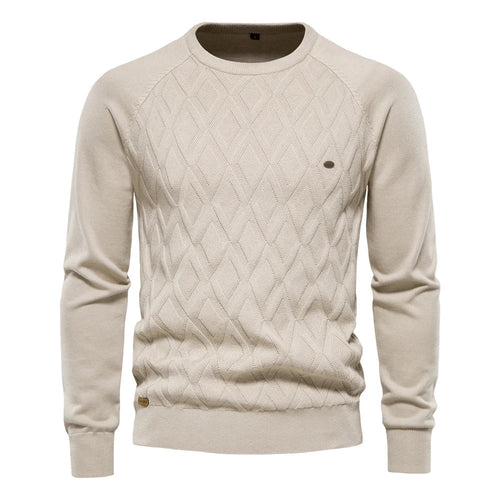 Męski sweter w kratę