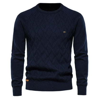 Męski sweter w kratę