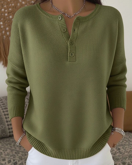 Ernesta Sweter z Guzikami Henley