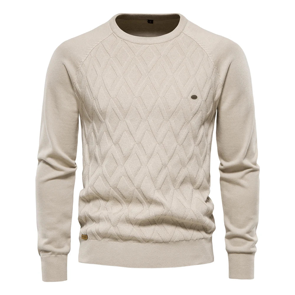 Męski sweter w kratę
