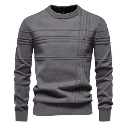 Bawełniany męski sweter w paski