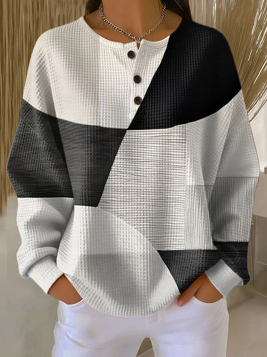 Paulina Teksturowany Sweter Dwuwarstwowy