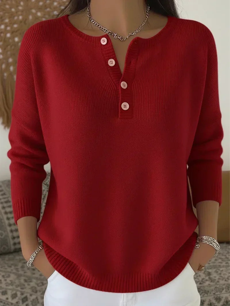 Sweter z guzikami typu Henley Ernesta