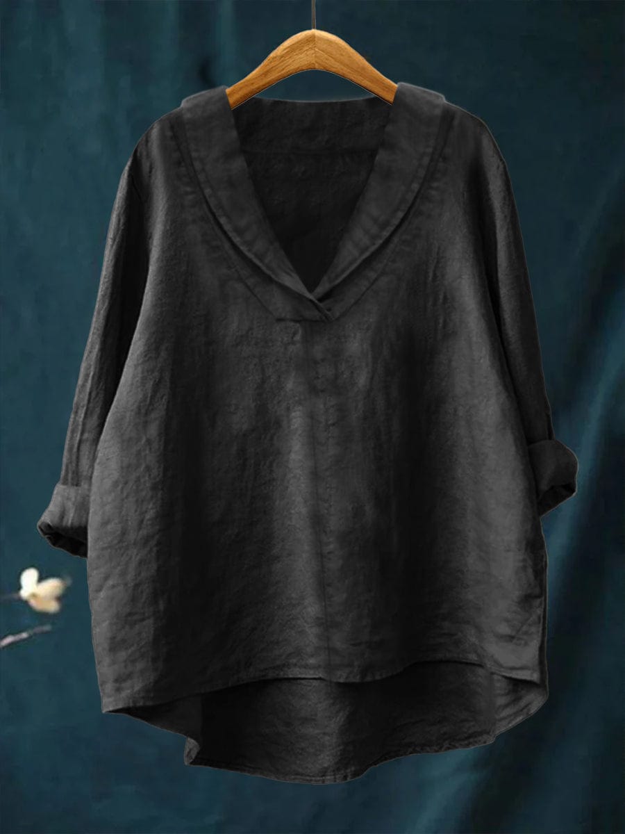 Elwira Luźna bluzka z dekoltem w serek